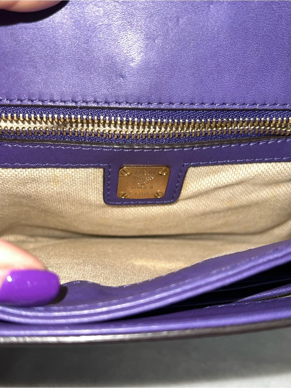 AUTH MCM CROSSBODY PURPLE